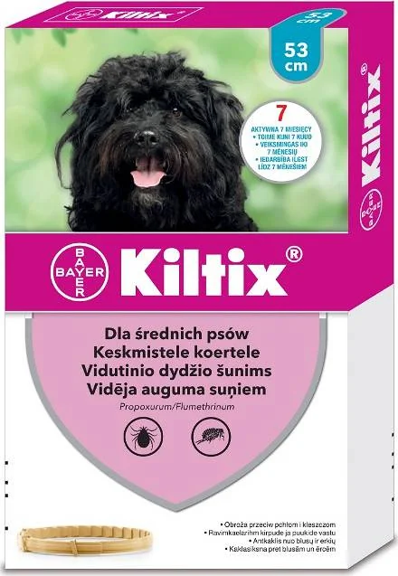 Kiltix, 3,02 g + 0,68 g, obroża dla średnich psów > 10 kg, 1 sztuka