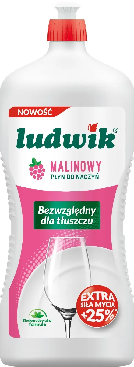 Ludwik płyn do naczyń malinowy, 1350 g