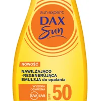 Dax Sun nawilżająco-regenerująca emulsja do opalania z D-pantenolem SPF50, 175 ml