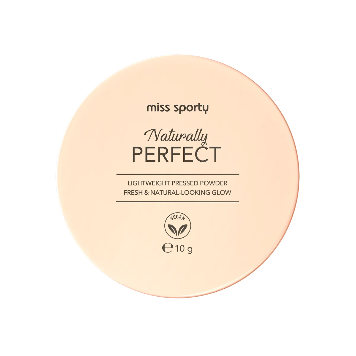 Miss Sporty Naturally Perfect Wegański puder prasowany nr 002 Light, 10 g 