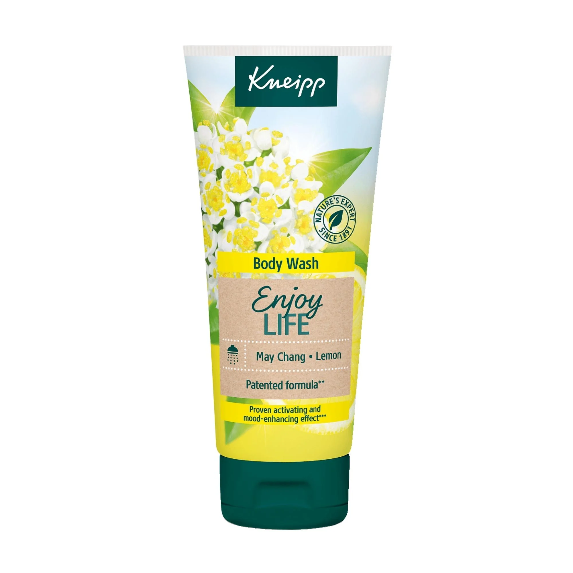 Kneipp Enjoy Life, Pielęgnujący płyn pod prysznic Litsea Cubeba, 200 ml