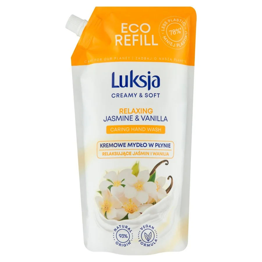 Luksja Creamy & Soft, kremowe mydło w płynie Jaśmin i Wanilia, 900 ml