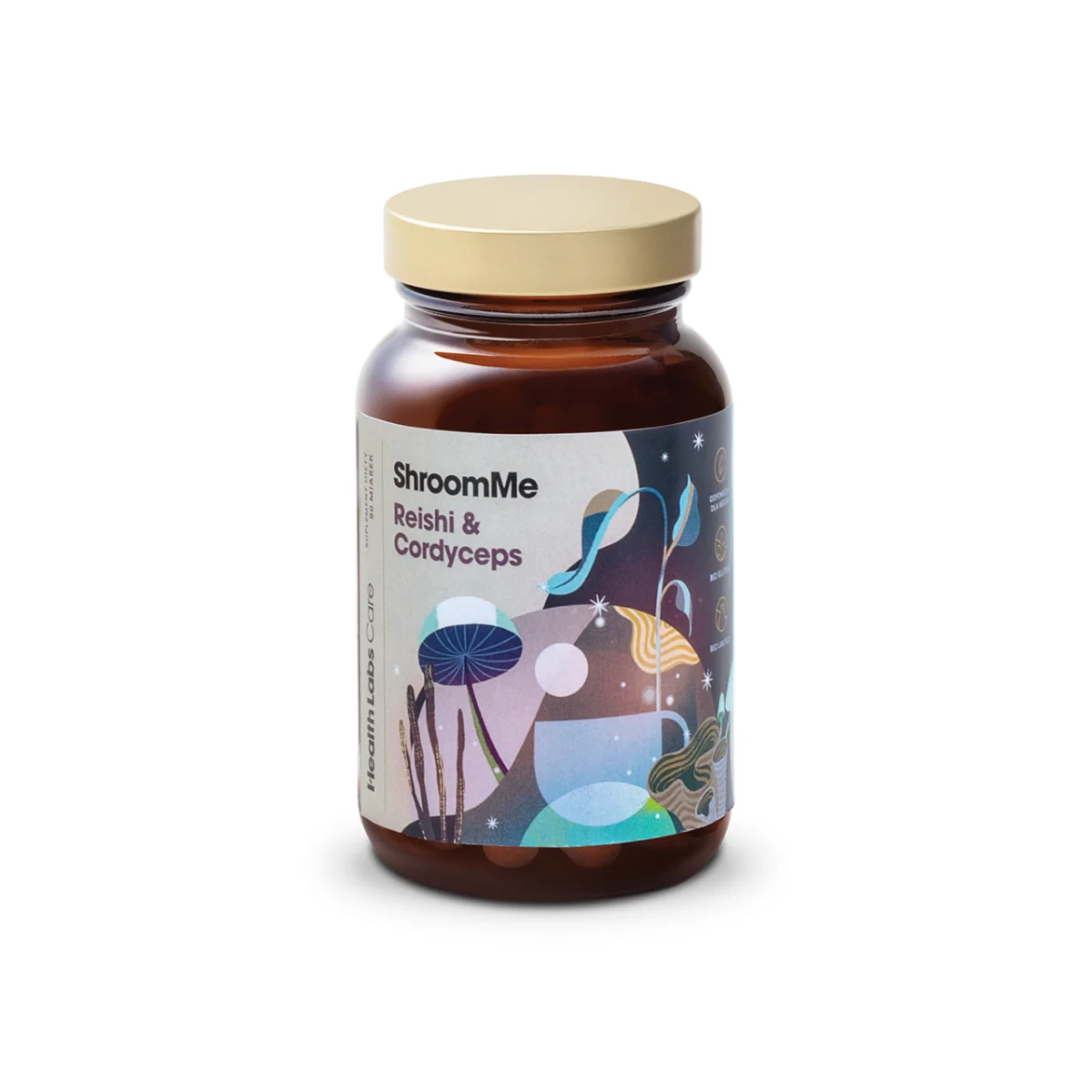 Health Labs ShroomMe Reishi & Cordyceps, suplement diety, proszek, 45 g