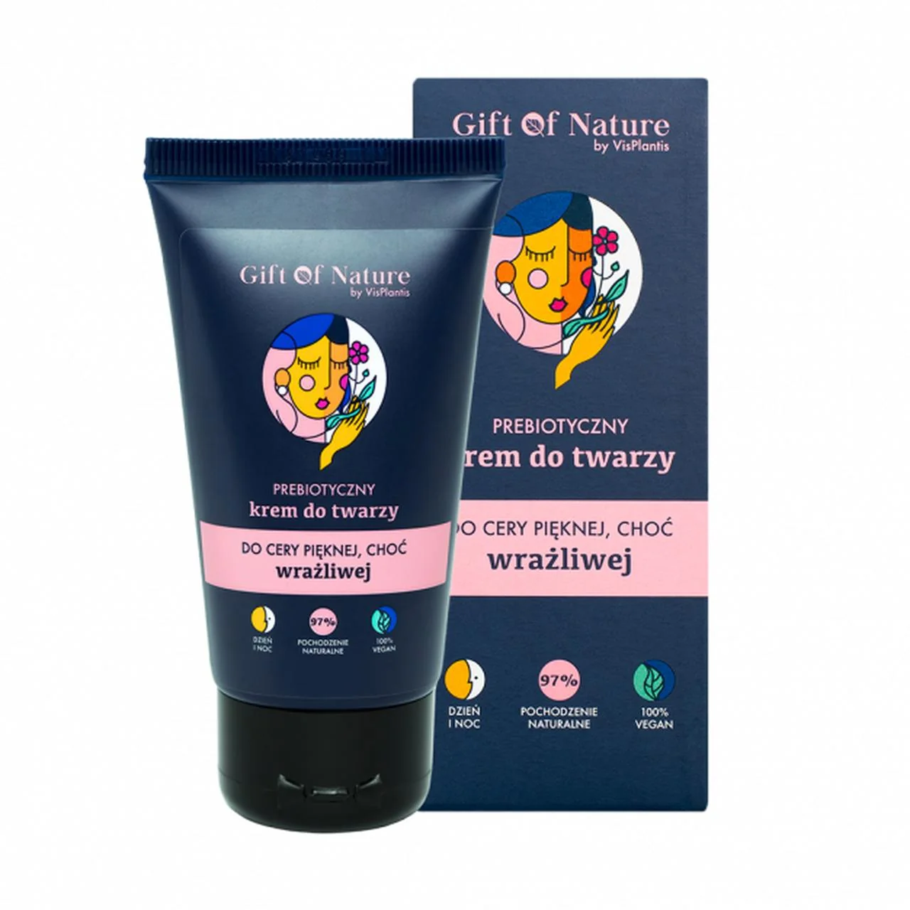 Gift of Naturekrem do twarzy do cery wrażliwej, 50 ml. Data ważności 28.02.2025