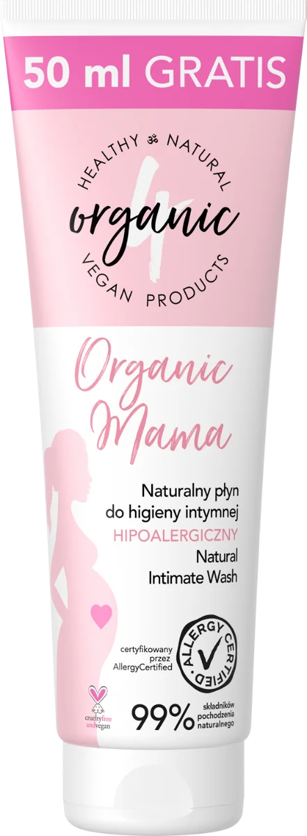 4organic Mama, naturalny płyn do higieny intymnej w tubie, 200 ml + 50 ml