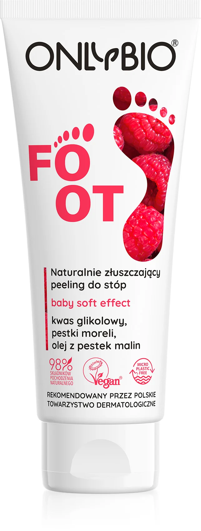 OnlyBio Foot naturalnie złuszczający peeling do stóp, 75 ml