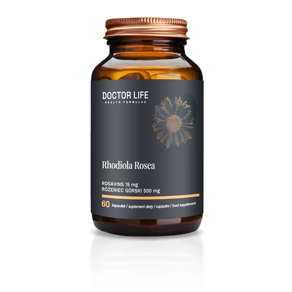 Doctor Life Rhodiola Rosea Różeniec górski 500 mg 60 kapsułek