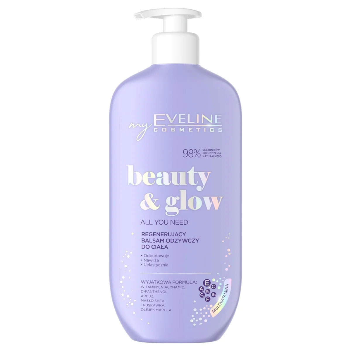 Eveline Cosmetics Beauty & Glow, regenerujący balsam odżywczy do ciała, 350 ml