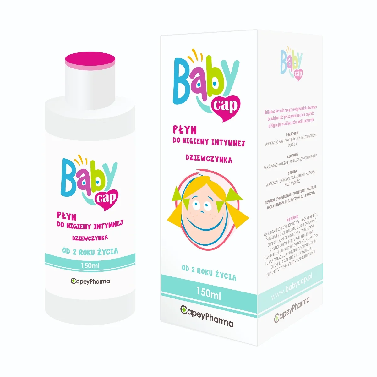 Babycap, płyn do higieny intymnej dla dziewczynki, 150 ml