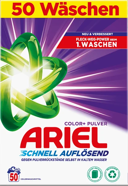 Ariel Color Protection Fast Dissolving, proszek do prania 3kg, 50 prań