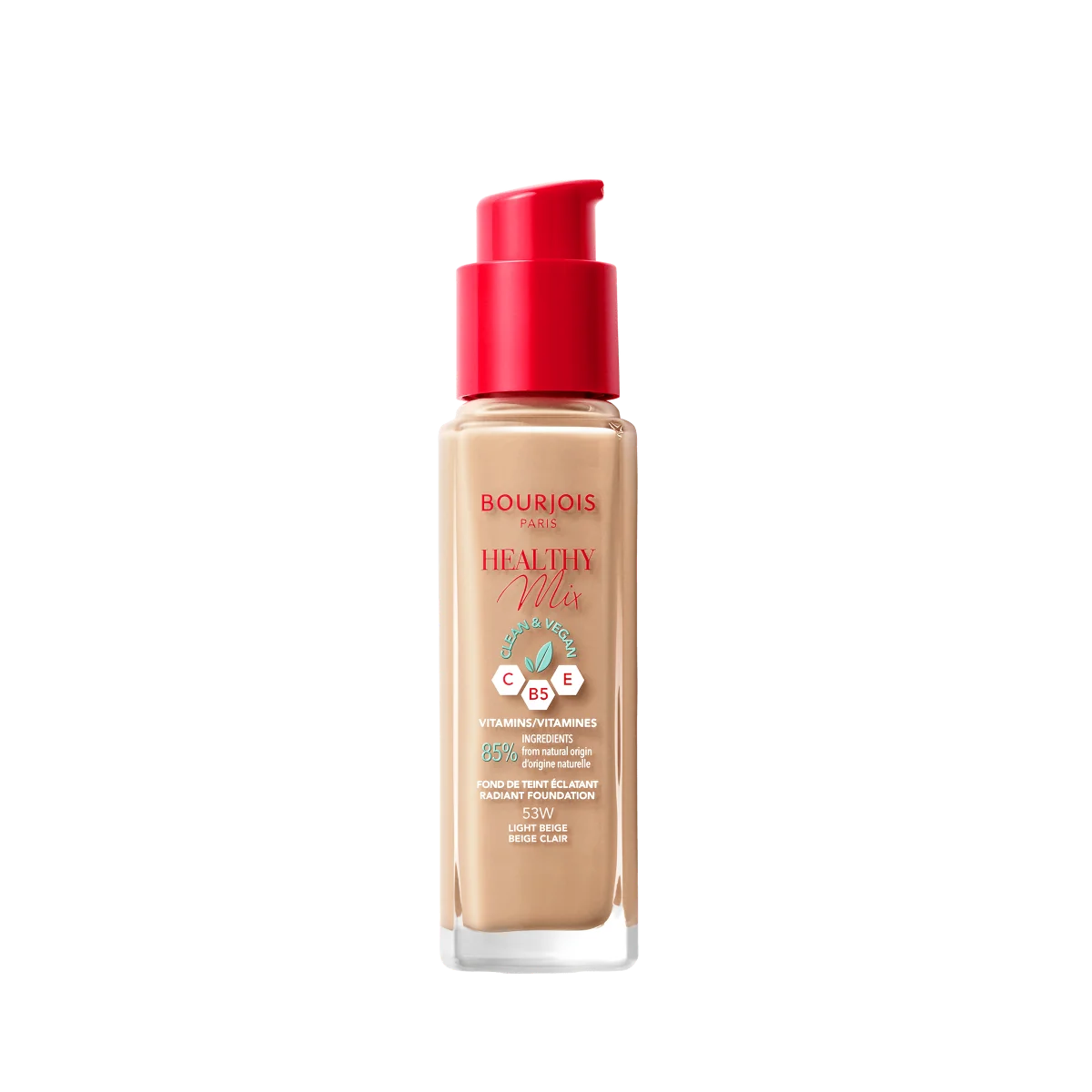 Bourjous Healthy Mix Foundation Podkład do twarzy 53 Light Beige, 30 ml 