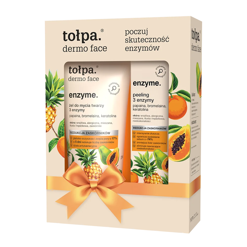 Tołpa Dermo Enzyme 3 enzymy, zestaw kosmetyków oczyszczających, 150 ml + 40 ml