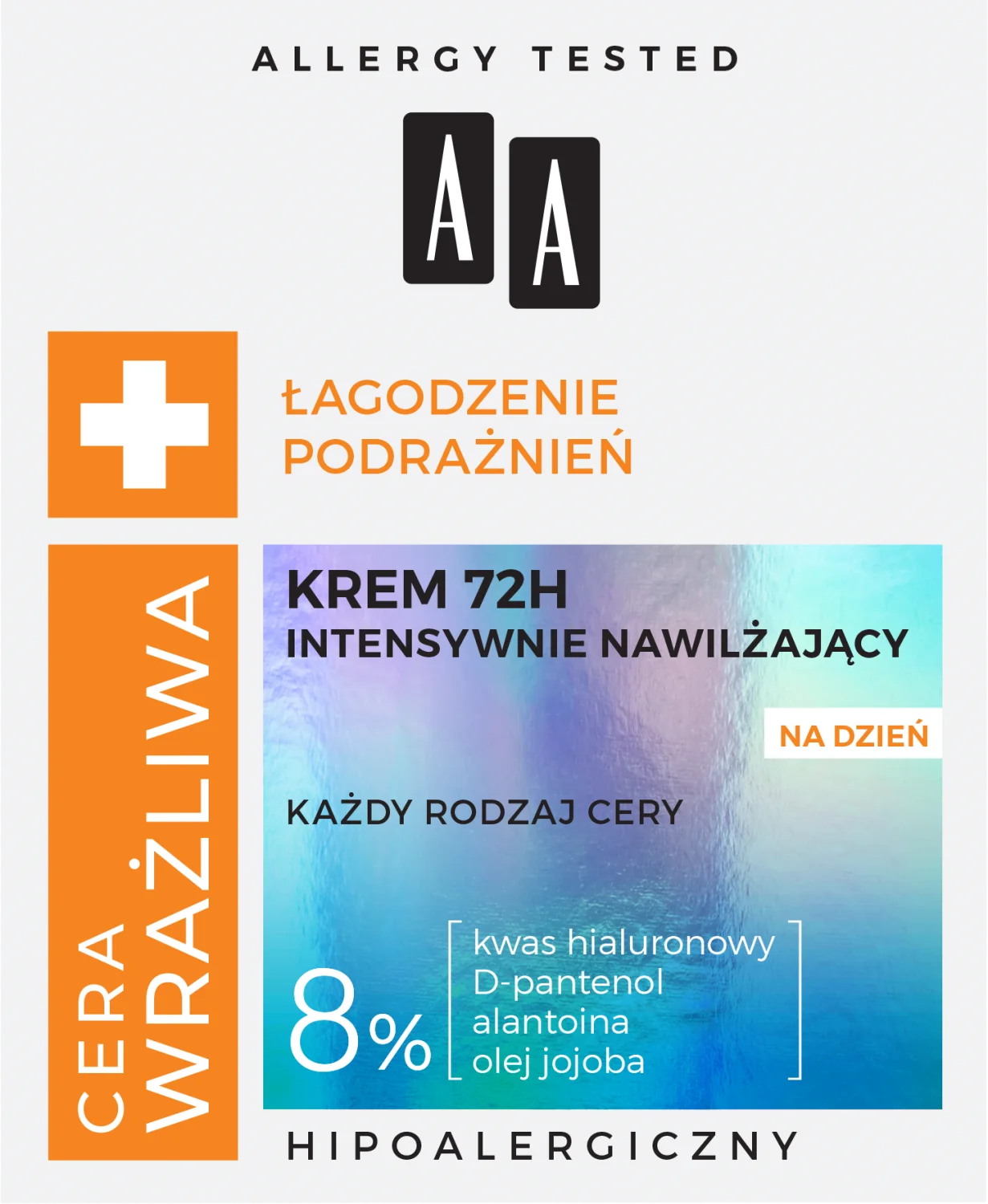 AA CERA WRAŻLIWA, Krem intensywnie nawilżający na dzień, 15 ml