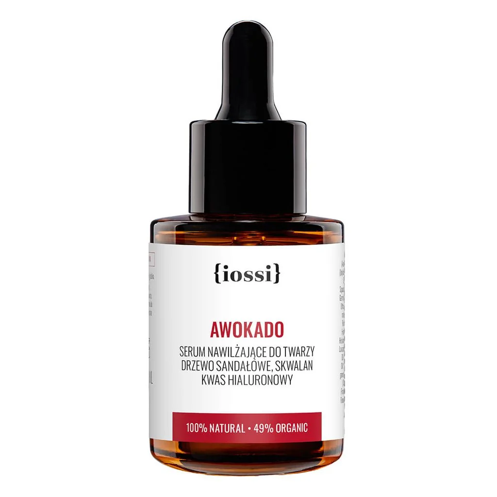 Awokado. Serum nawilżające do twarzy, Drzewo sandałowe, skwalan, kwas hialuronowy, 30 ml