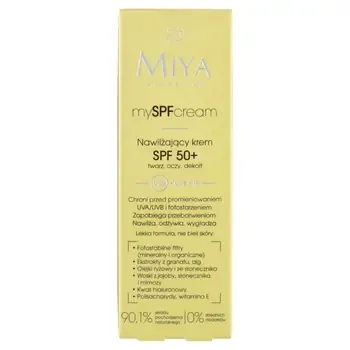 Miya mySPFcream nawilżający krem SPF 50+ twarz oczy dekolt