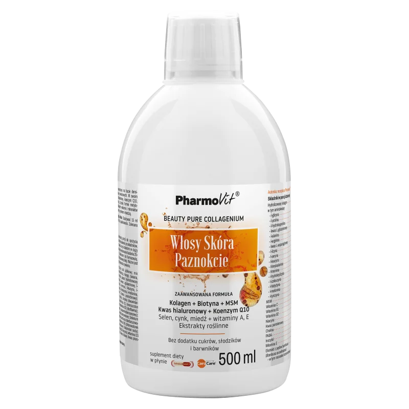 Pharmovit Włosy Skóra Paznokcie, suplement diety, 500 ml