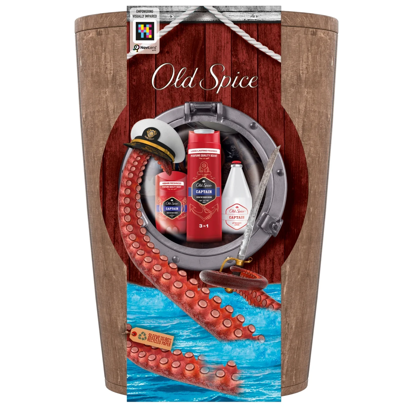 Old Spice Captain Barrel zestaw podarunkowy dezodorant w sztyfcie, 50 ml + żel pod prysznic, 250 ml + woda po goleniu, 100 ml