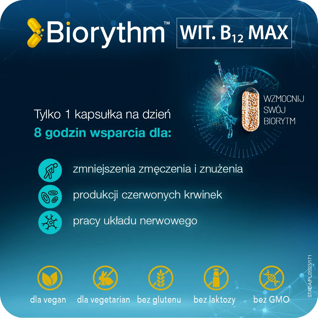 BIOrythm Witamina B12 Max 30 kapsułek