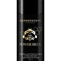 Dermofuture Power Bees pianka oczyszczająca z peelingiem enzymatycznym 2w1, 150 ml