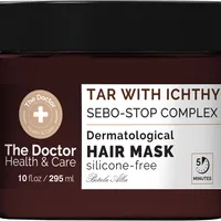The Doctor Health & Care maska do włosów przeciw przetłuszczaniu Dziegieć + Ichthyol + Sebo-Stop Complex, 295 ml