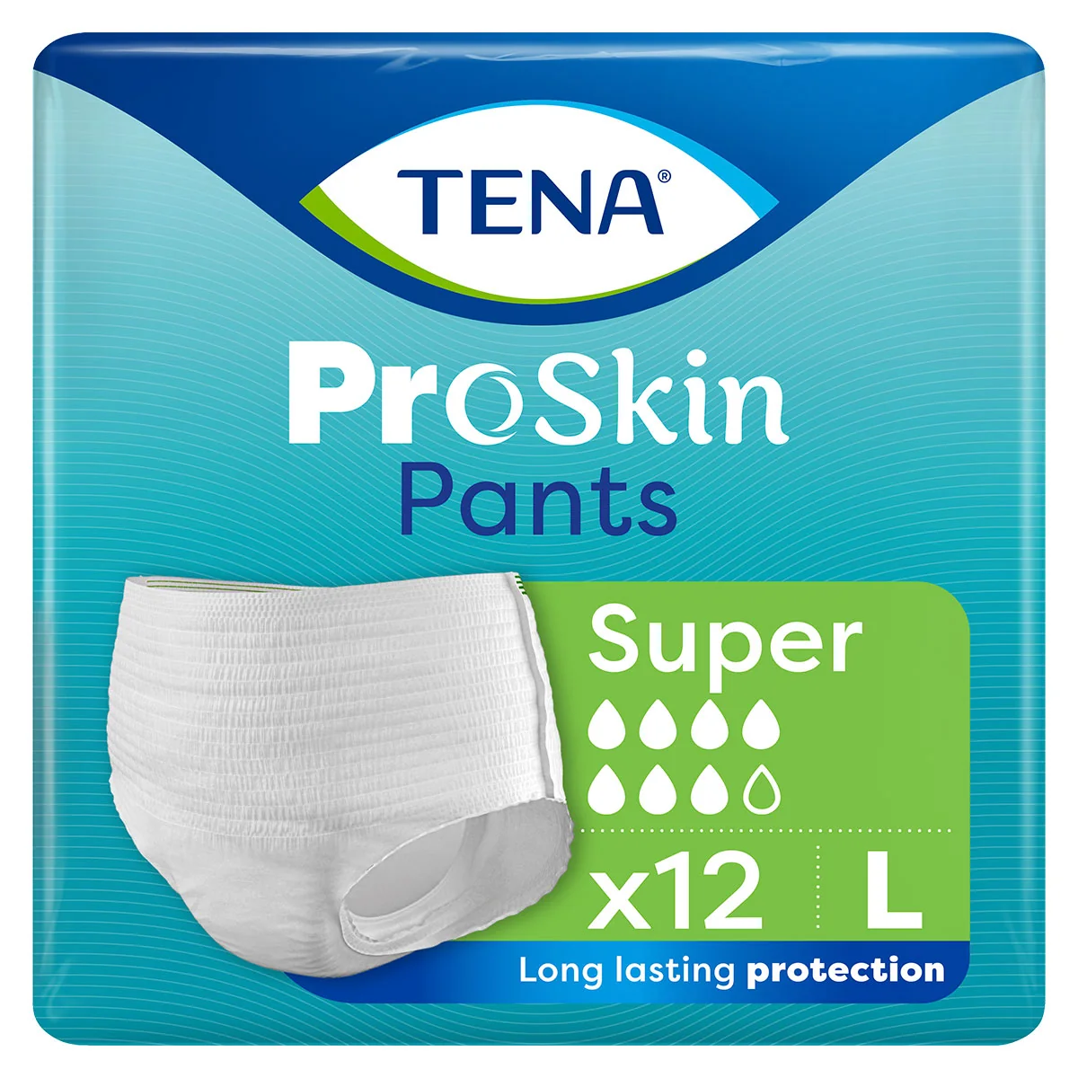 Tena Pants Proskin Super, majtki chłonne, rozmiar L, 100-135 cm, 12 sztuk