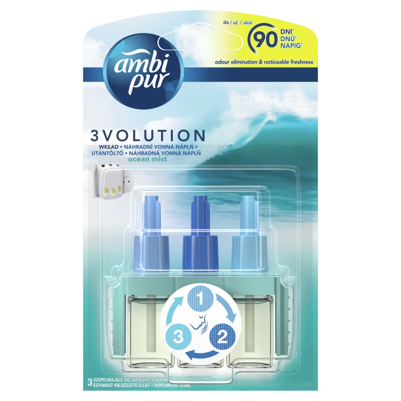 Ambi Pur 3Volution Wkład do elektrycznego odświeżacza powietrza Ocean Mist, 20 ml