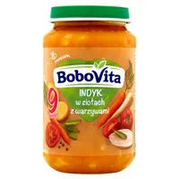BoboVita indyk w ziołach z warzywami po 9 miesiącu życia, 190 g