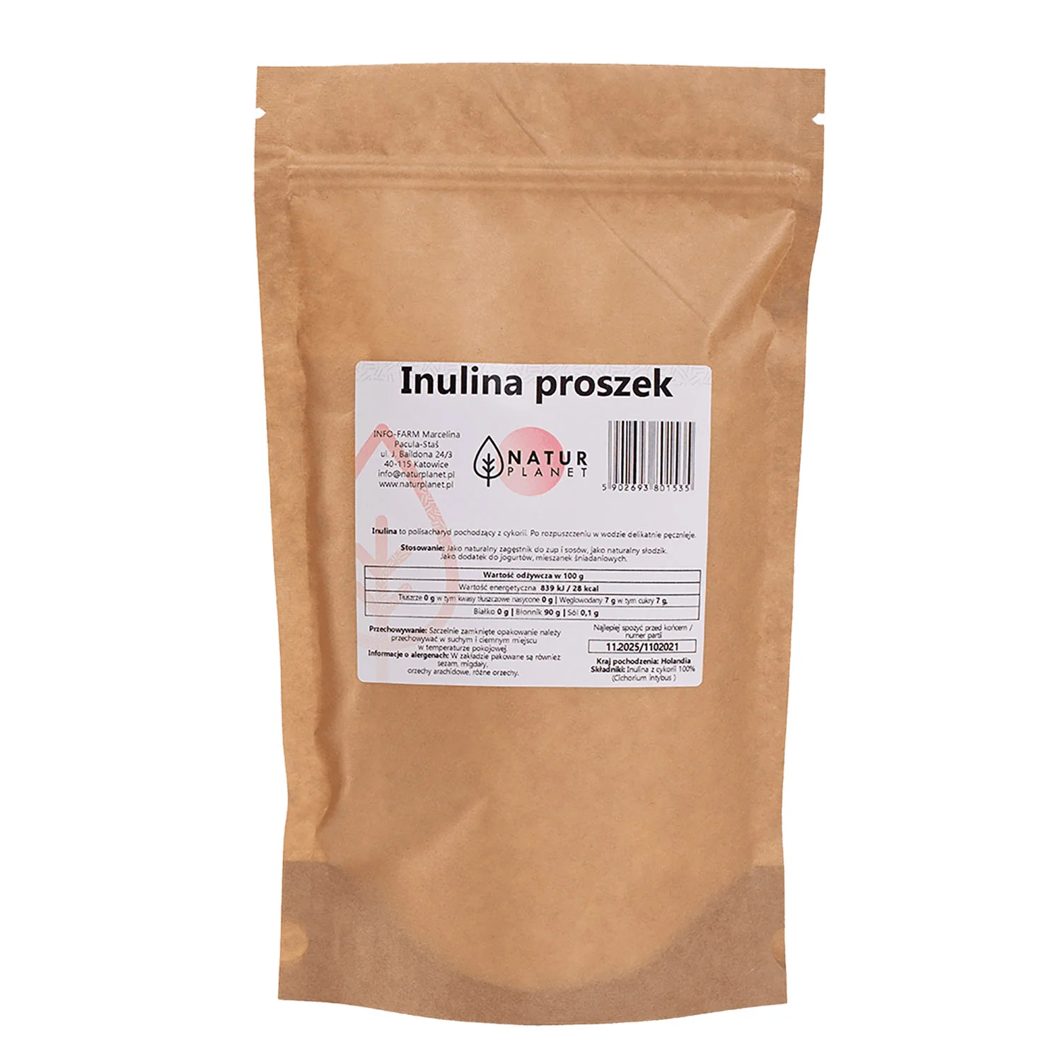 Natur Planet inulina w proszku, 250 g