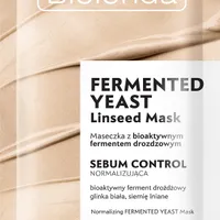 Bielenda Fermented Yeast Linseed Mask Sebum Control normalizująca maseczka 2w1 z peelingiem i bioaktywnym fermentem drożdżowym, 8 g