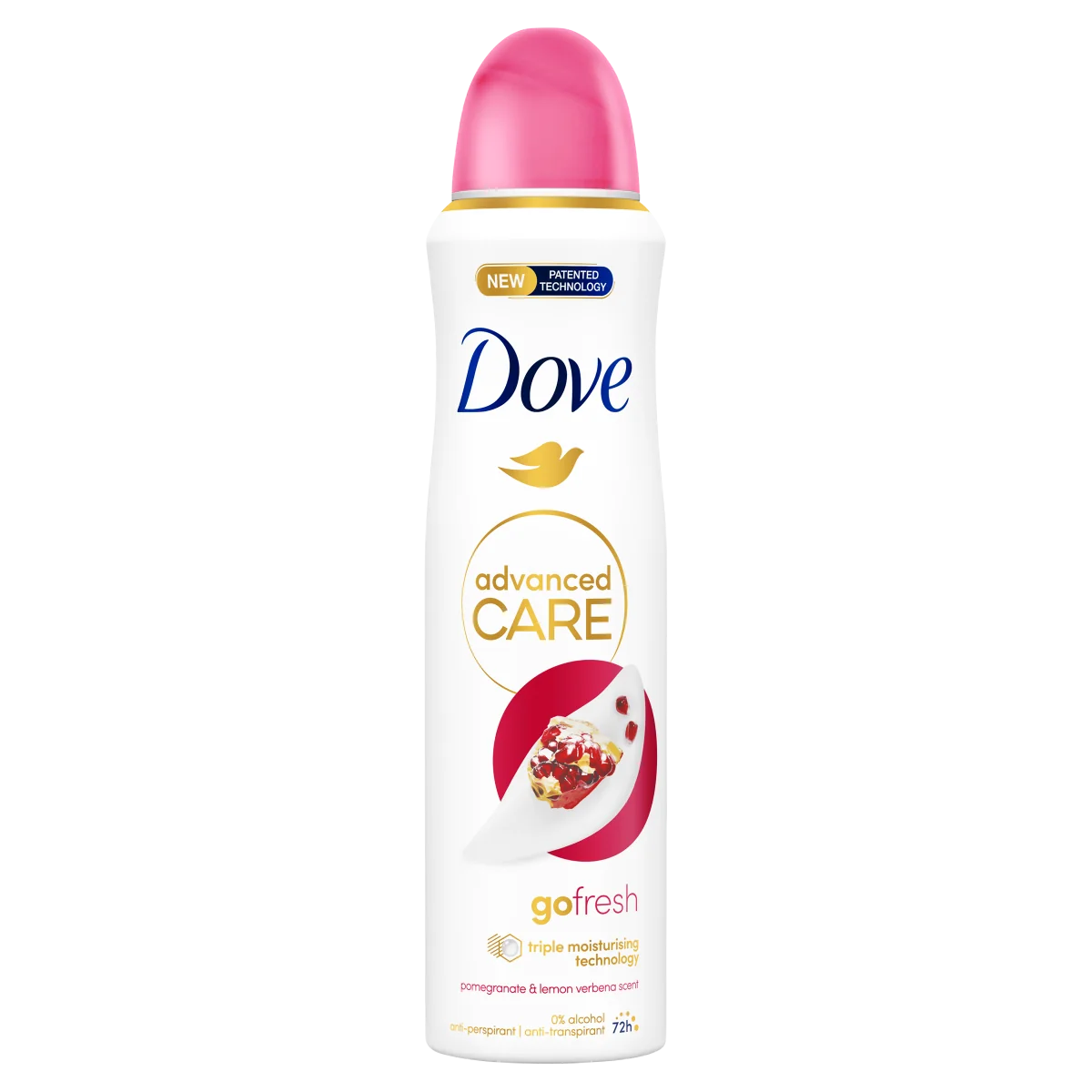 Dove Advanced Care Pomegranate & Lemon Verbena Scent antyperspirant w aerozolu, 150 ml