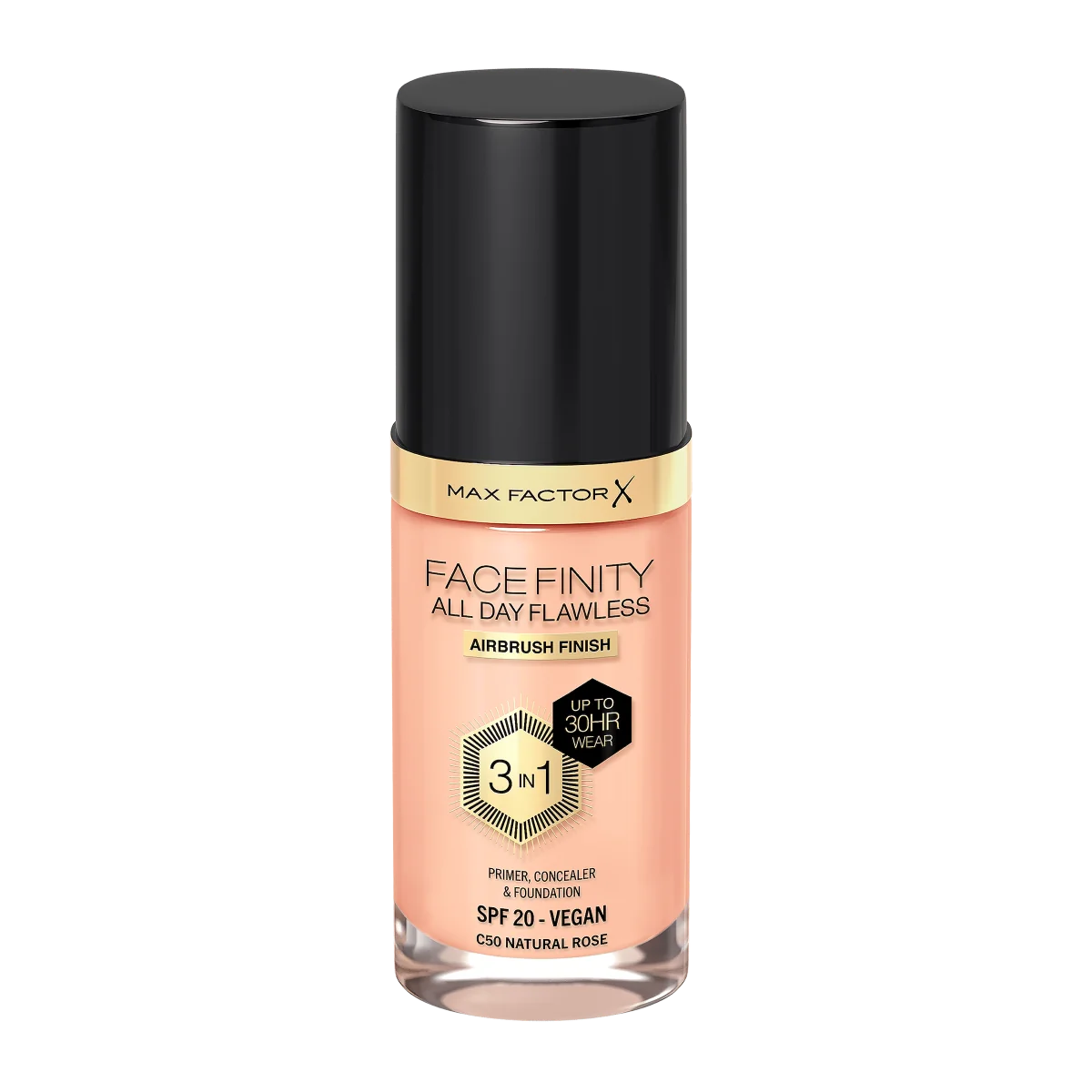 Max Factor Facefinity All Day Flawless Podkład do twarzy 3w1 C50 Natural Rose, 30 ml