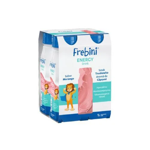 Frebini Energy Drink Smak Truskawkowy, 4x200 ml