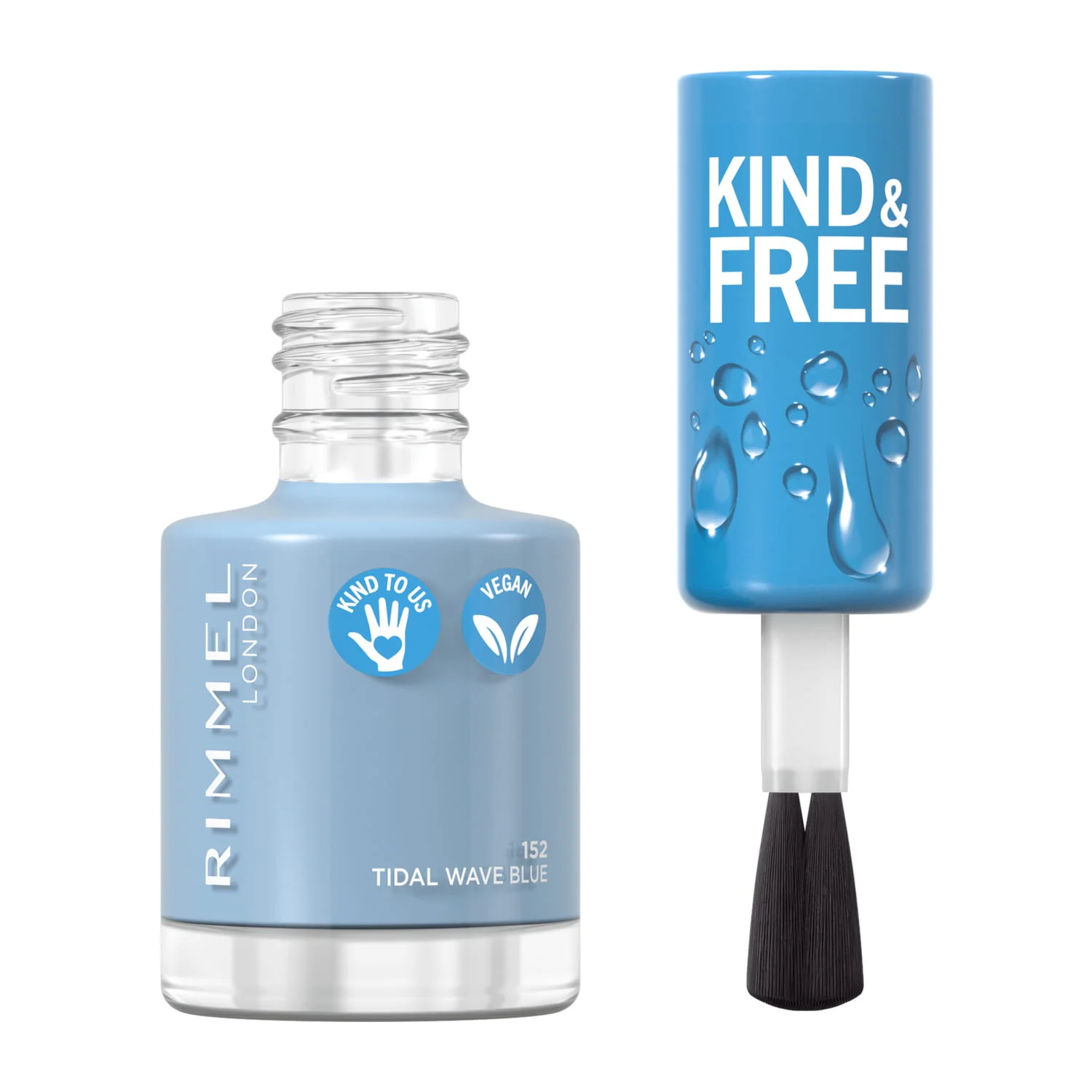 Rimmel Kind & Free ™ lakier do paznokci nr 152 Tidal Wave Blue, 8 ml