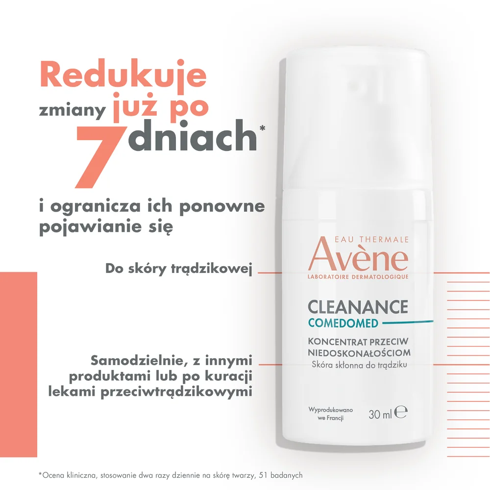 Avène Cleanance Comedomed, koncentrat przeciw niedoskonałościom, 30 ml