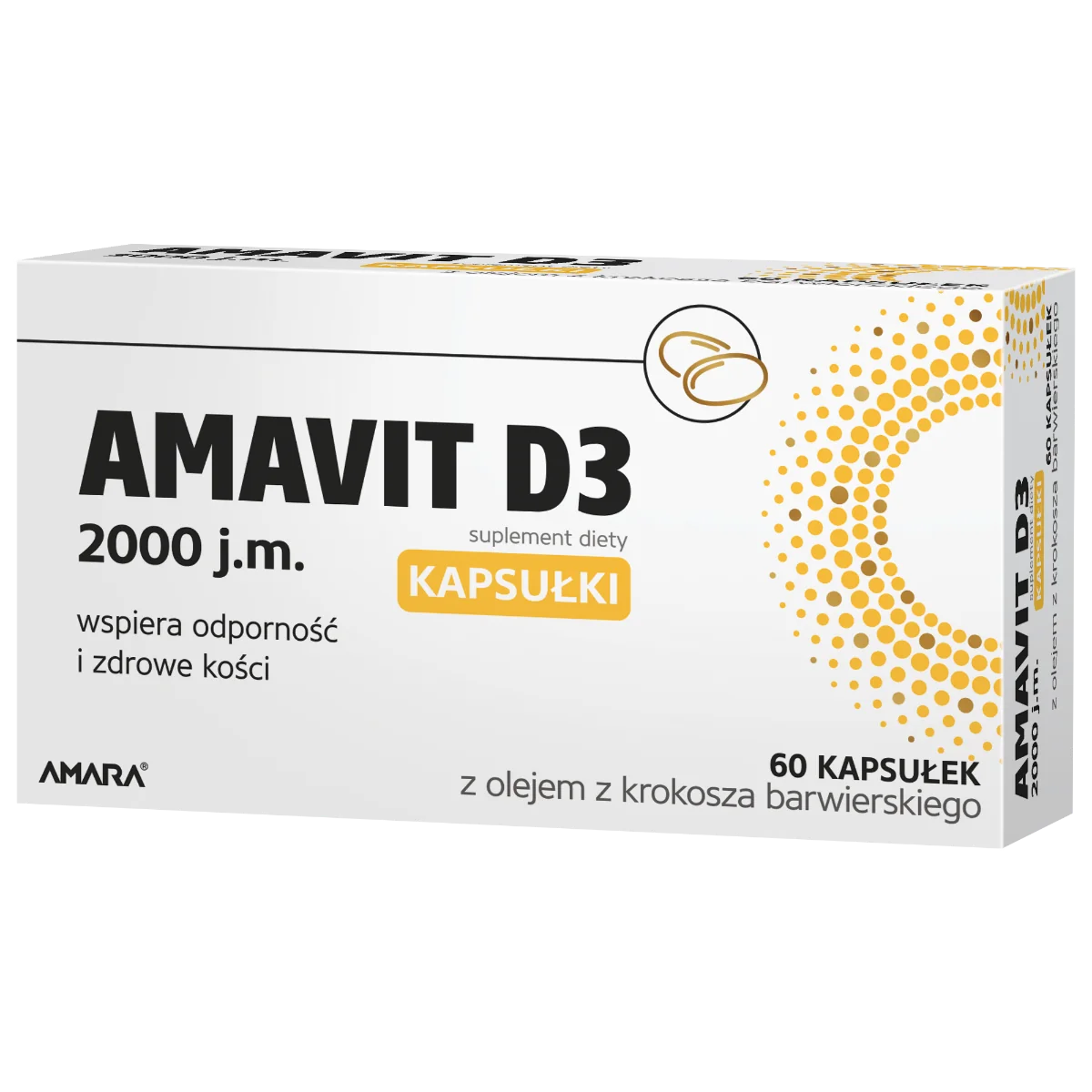 Amavit D3, 2000 j.m, suplement diety, 60 tabletek ODT