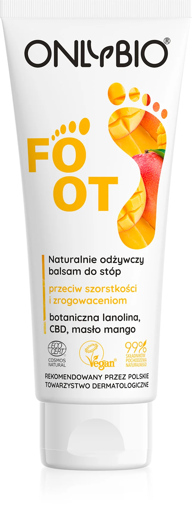 OnlyBio Foot naturalnie odżywczy balsam do stóp, 75 ml