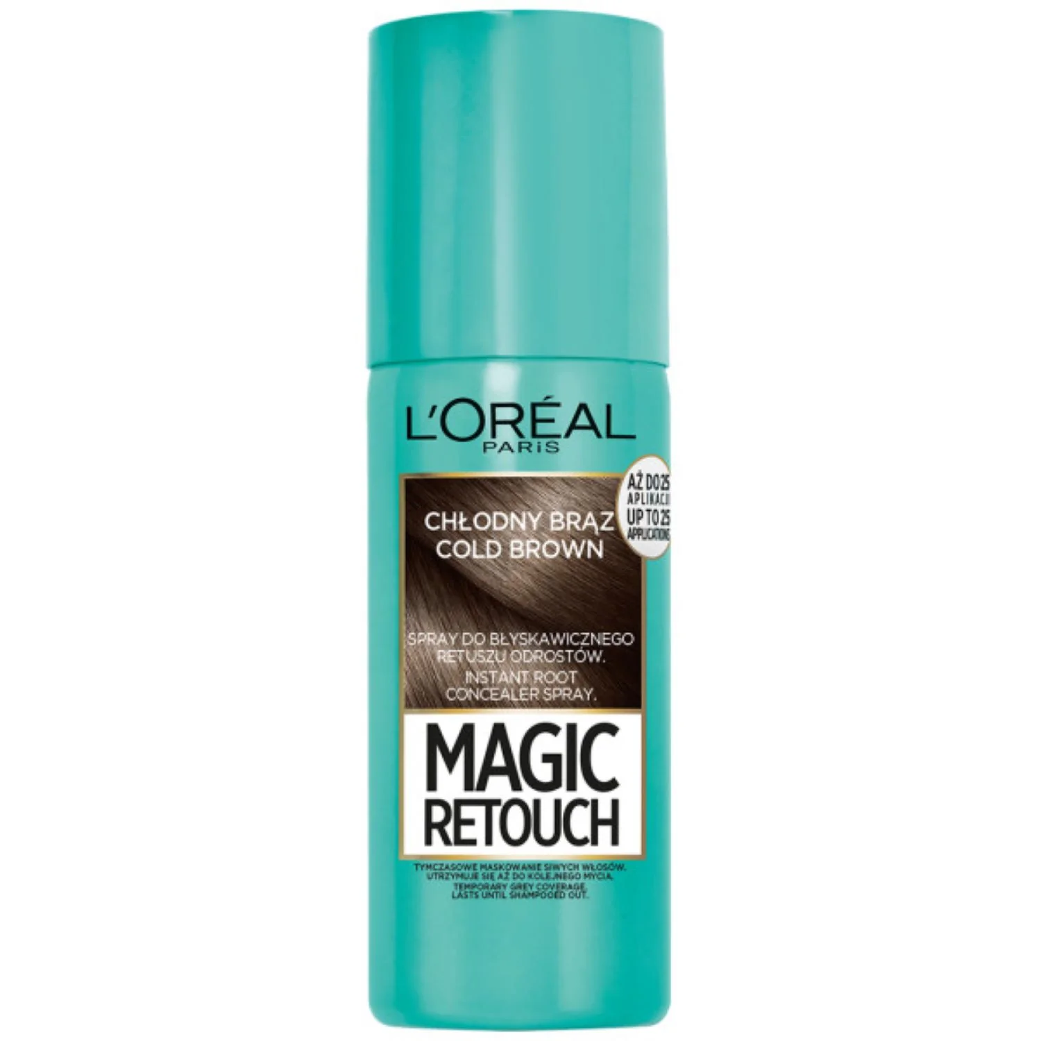 L’Oreal Magic Retouch spray do retuszu odrostów chłodny brąz, 75 ml