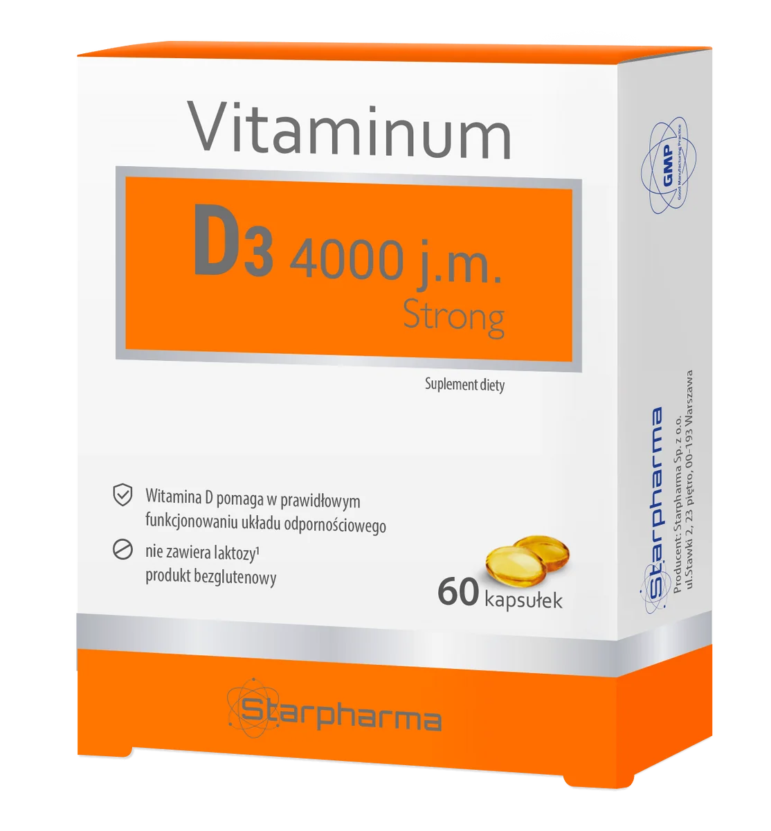 Vitaminum D3 4000 j.m. Strong, 60 kapsułek