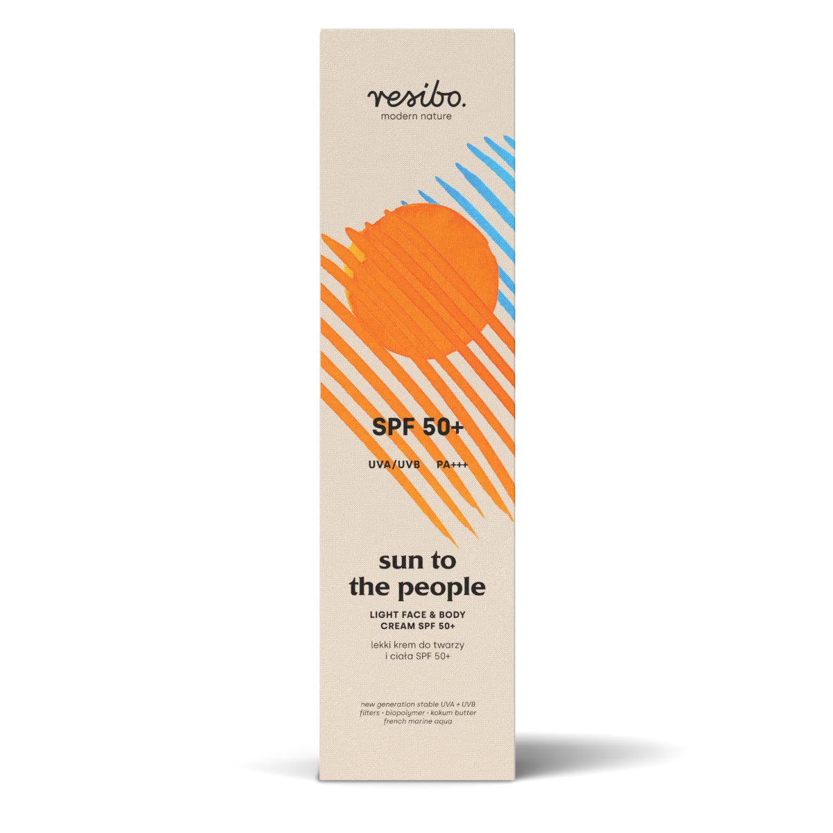 Resibo Sun to the People, lekki krem do twarzy i ciała SPF 50+, 50 ml