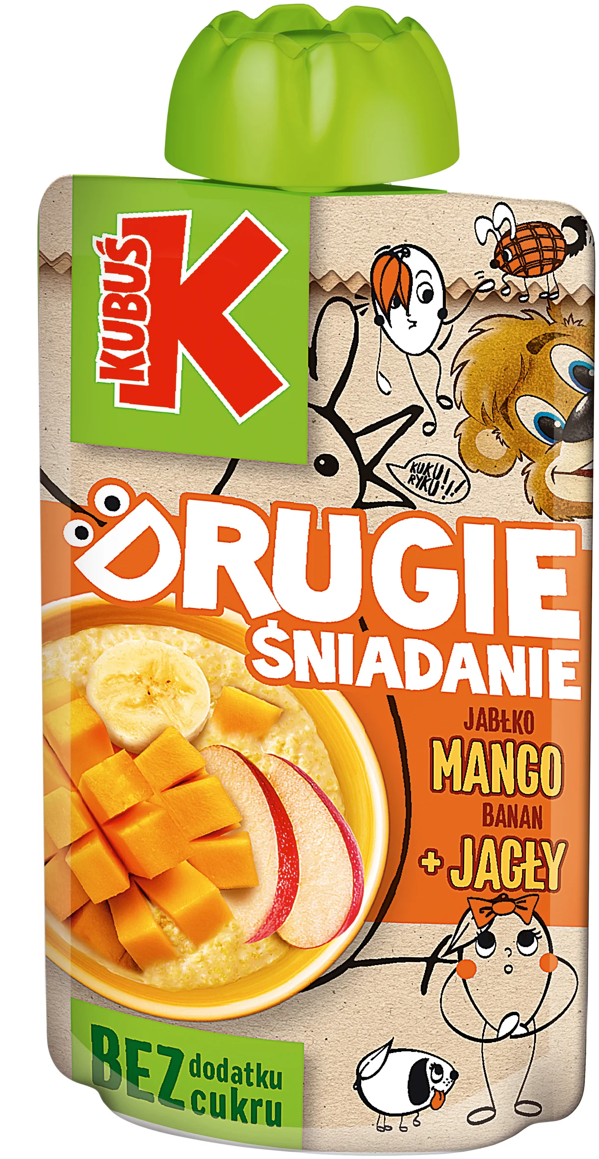 Kubuś Mus Drugie Śniadanie jabłko mango banan + jagły, 100 g