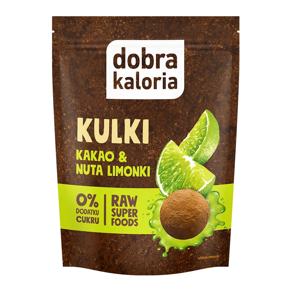 Dobra Kaloria kulki mocy kakao i nuta limonki, 65 g