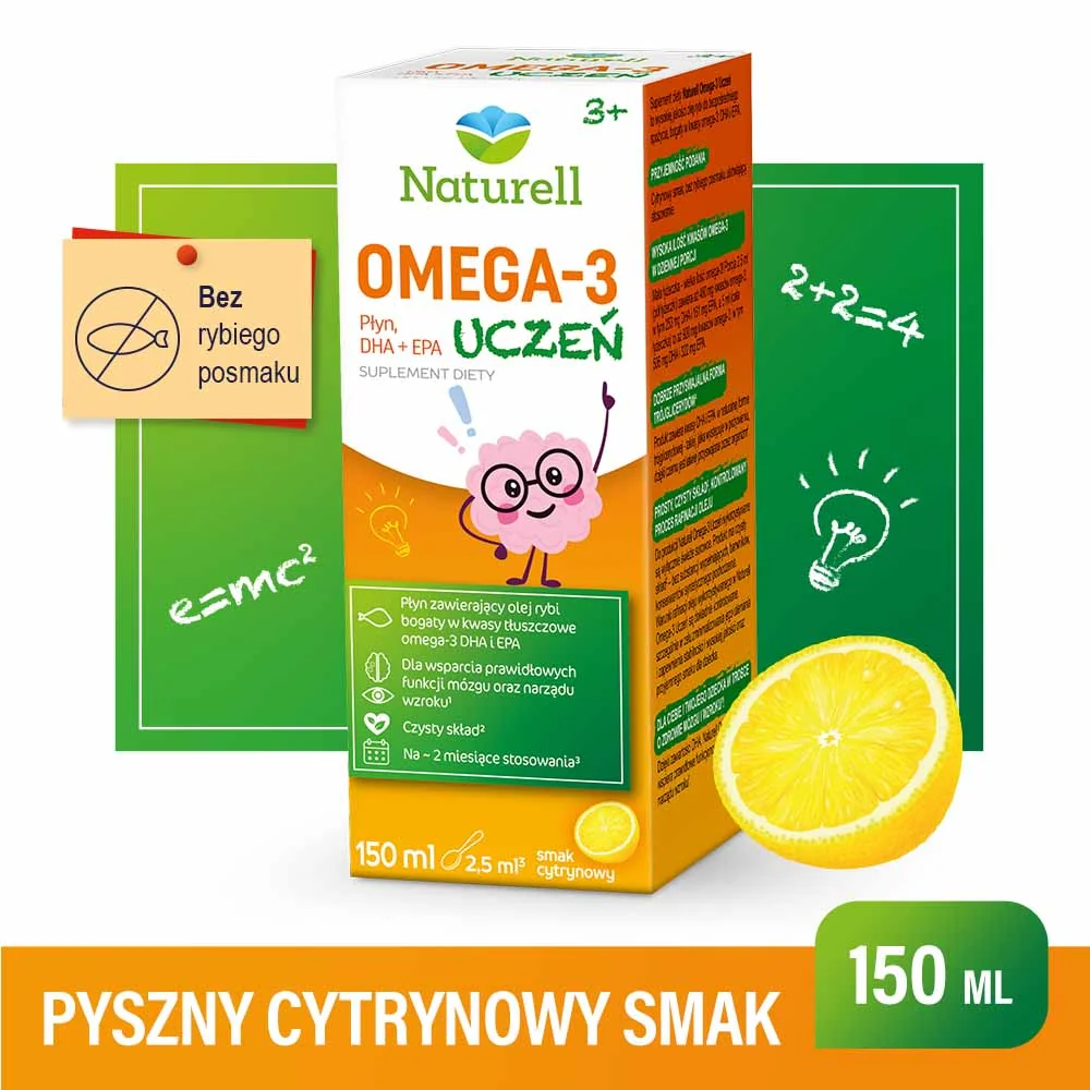 Naturell Omega-3 Uczeń płyn, 150 ml