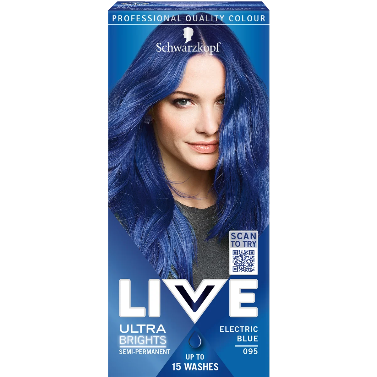 Schwarzkopf Live Ultra Brights farba do włosów 095 Electric Blue, 1 szt.