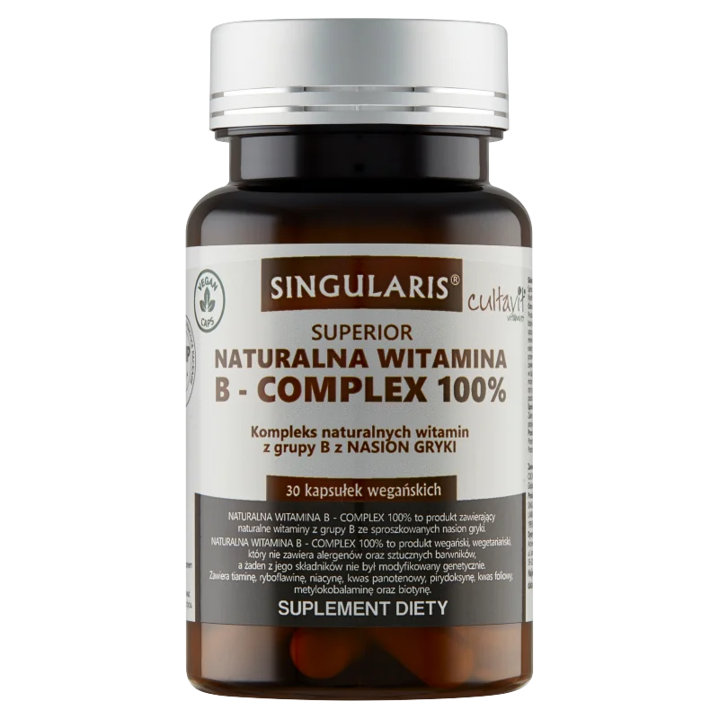 Singularis Superior Naturalna Witamina B- Complex 100% z nasion gryki, suplement diety, 30 kapsułek