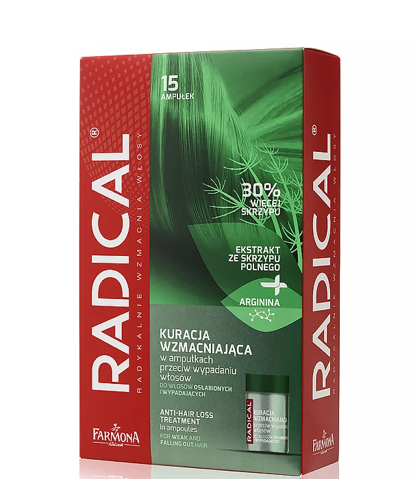 Radical kuracja wzmacniająca w ampułkach przeciw wypadaniu włosów, 15 x 5 ml