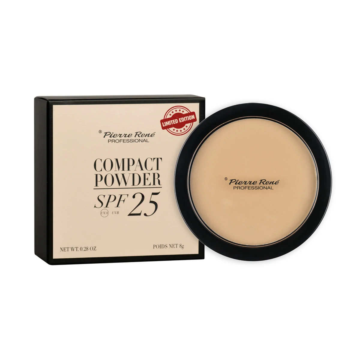 Pierre René Professional Compact Powder Limited puder prasowany SPF 25 nr 104 Nude, 8 g