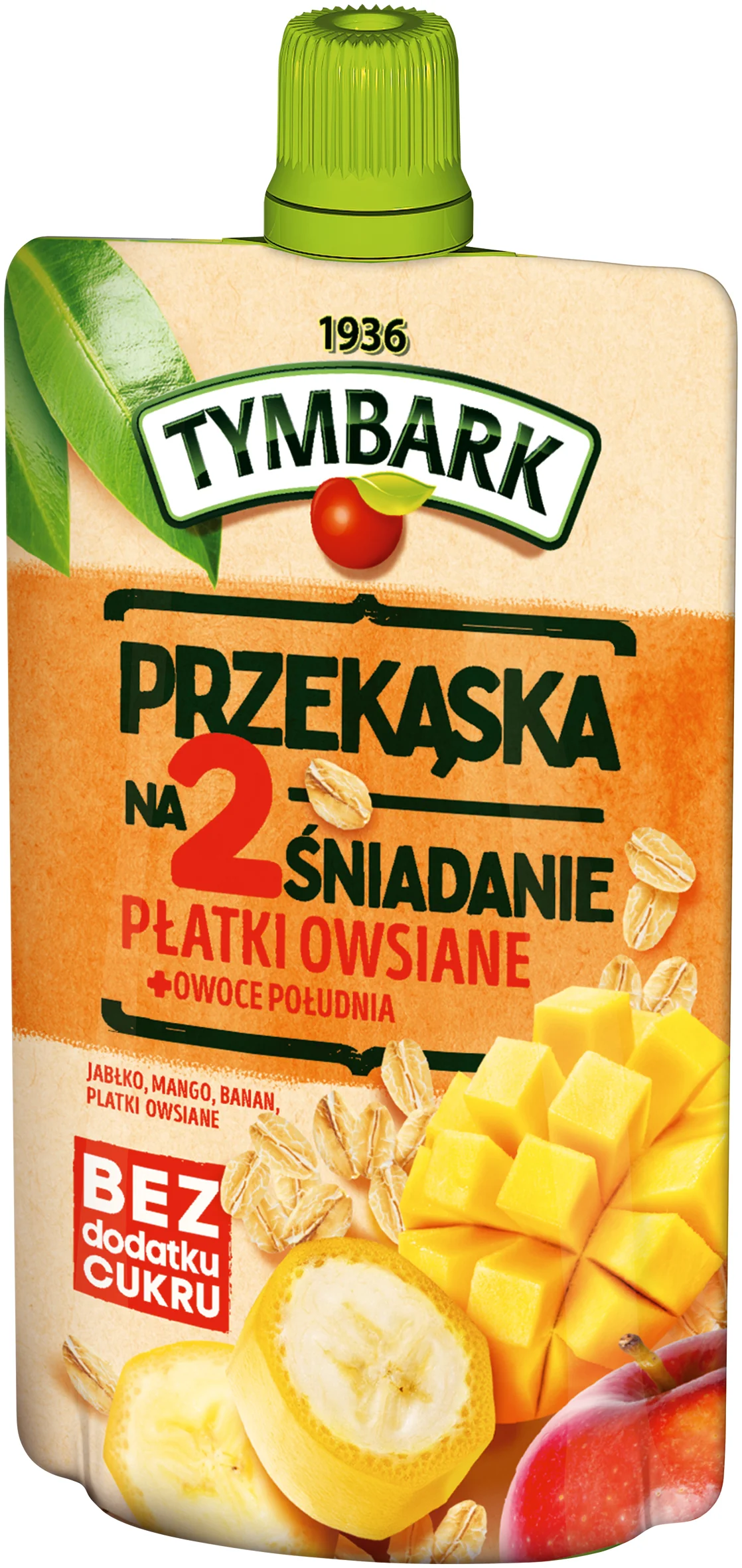 Tymbark mus jabłko banan, mango z płatkami owsianymi, 100 g