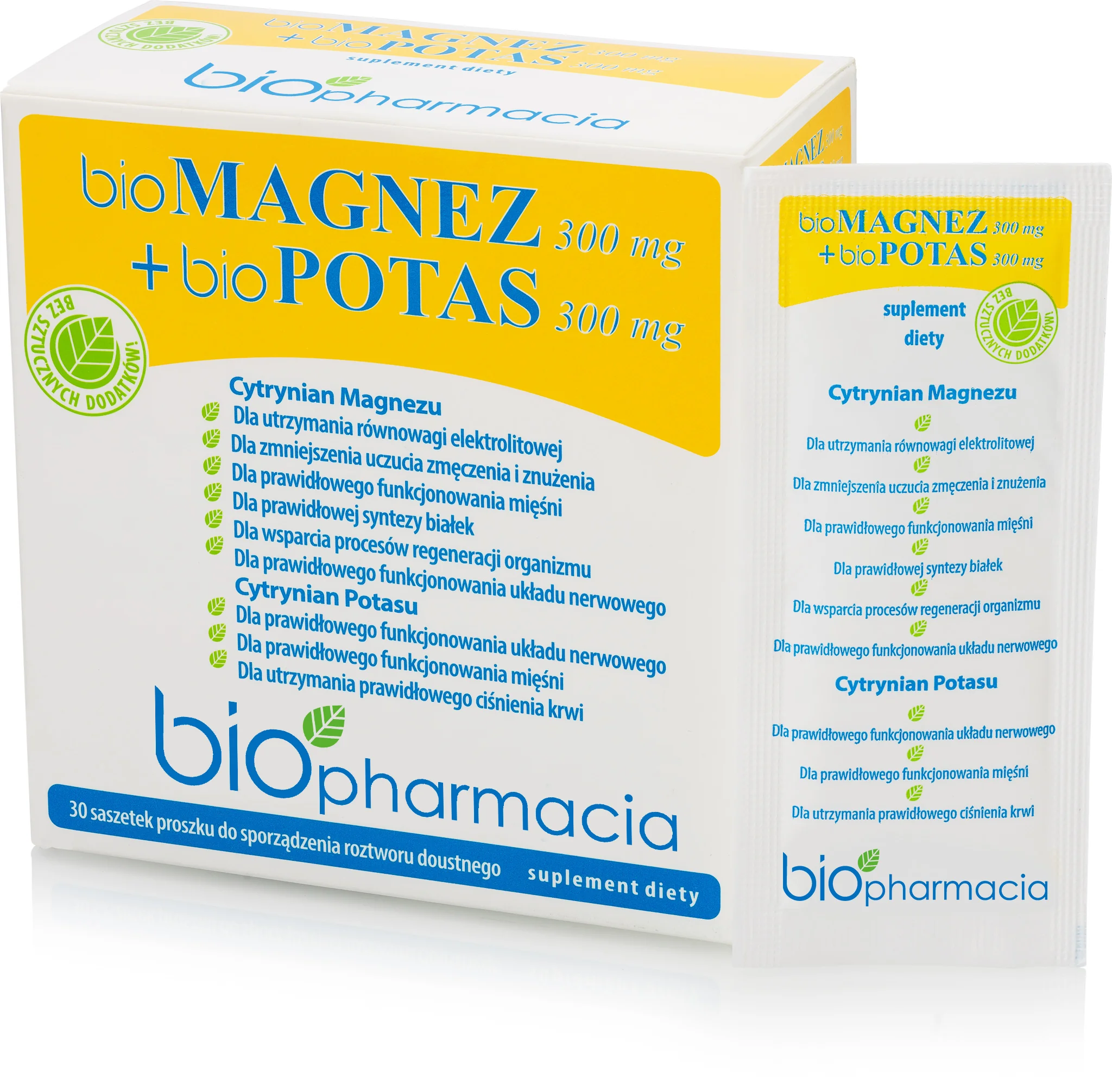 Biofarmacja bioMagnez 300 mg + bioPotas 300 mg, 30 saszetek