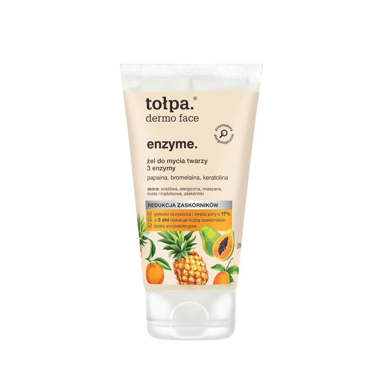 Tołpa Dermo Face Enzyme. Żel do mycia twarzy 3 enzymy, 150 ml