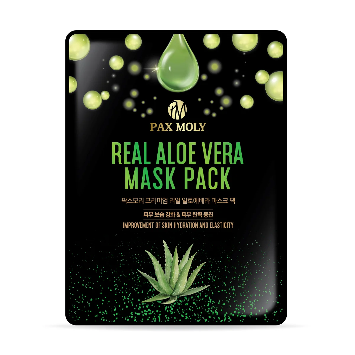 Pax Moly Real Aloe Vera Mask Pack, maska w płachcie z ekstraktem z aloesu, 25 ml